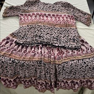 Southwestern vintage gauze skirt set